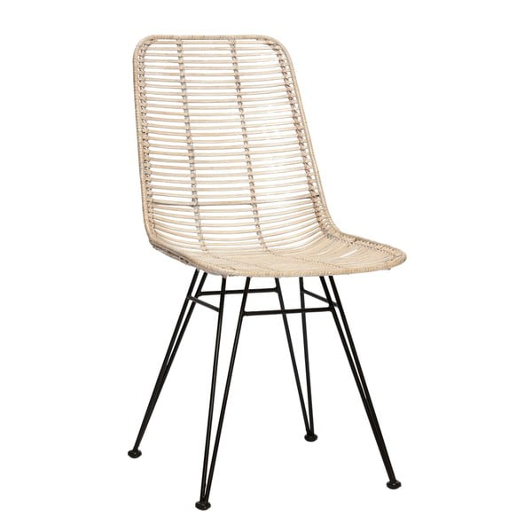 Smėlio spalvos rotango kėdė Hübsch Bjarne