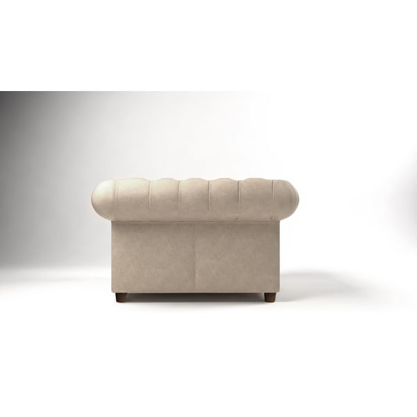 Kreminio aksomo fotelis Cambridge - Ropez-image-2