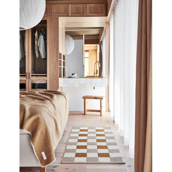 Ochros spalvos/smėlio spalvos lauko kilimas 70x160 cm Pix Vanilla Ochre – Pappelina-image-1