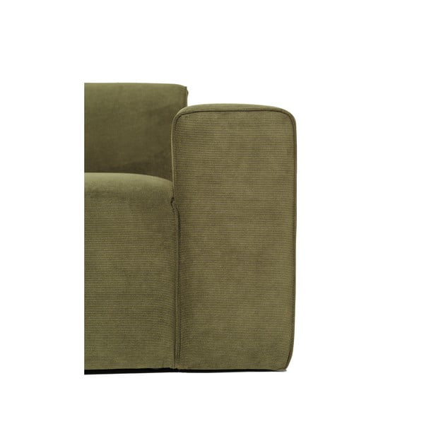 Žalios spalvos aksominės modulinės sofos elementas Scandic Sting, 101 cm, dešinysis kampas-image-4