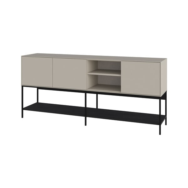 Šoninė spintelė juodos spalvos/kreminės spalvos 180x80x40 cm Amira – Marckeric