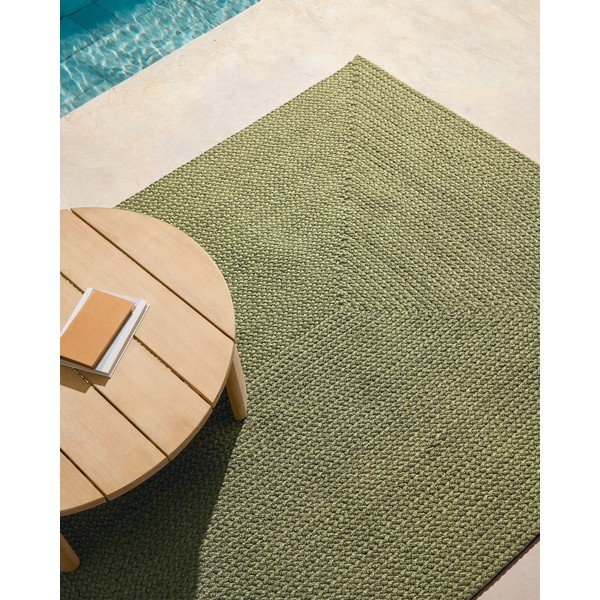 Žalios spalvos iš perdirbto pluošto lauko ir vidaus kilimas 160x230 cm Despas – Kave Home-image-1