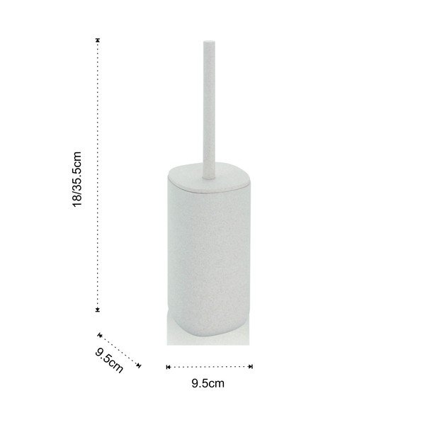 Smėlio spalvos plastikinis tualeto šepetys Cris - Tomasucci-image-2