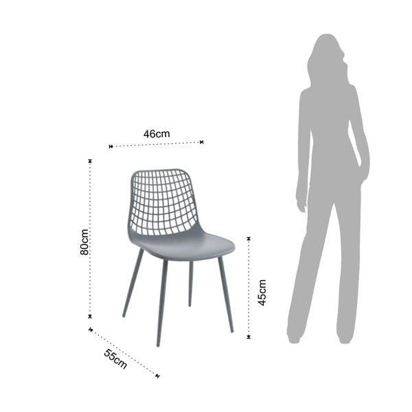 Valgomojo kėdės pilkos spalvos 2 vnt. Nairobi – Tomasucci-image-4