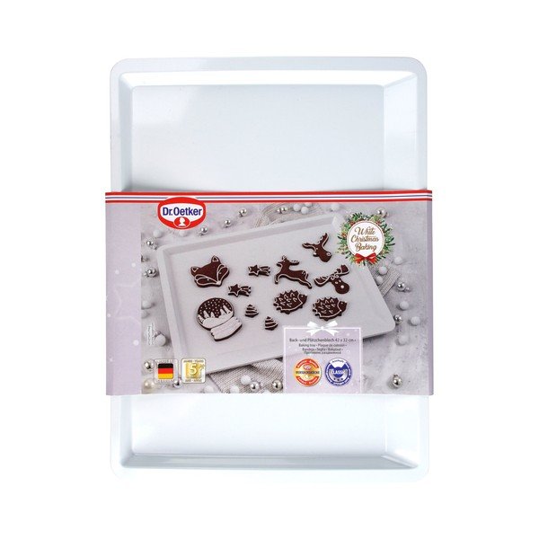 Balta plieninė kepimo skarda Dr. Oetker White Christmas Baking, 42 x 33 cm-image-3