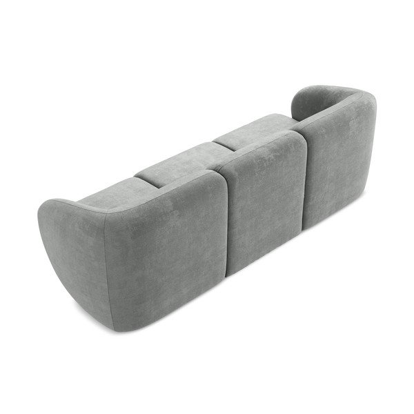 Pilkos spalvos sofa iš šenilinio audinio 244 cm Lani – Makamii-image-3