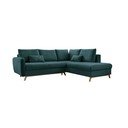 Turkio spalvos sofa-lova Miuform Scandic Lagom L, dešinysis kampas