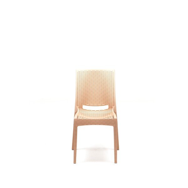Iš dirbtinio rotango sodo valgomojo komplektas smėlio spalvos 4 žmonėms Rattan – Floriane Garden-image-2