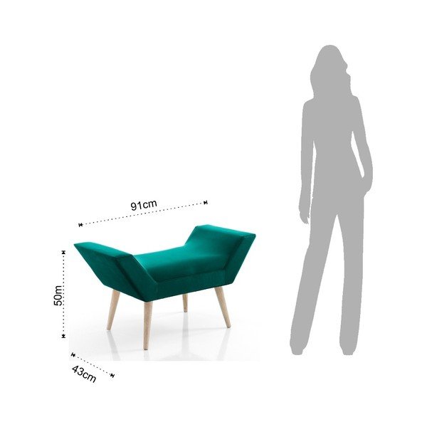 Žalias Tomasucci rezervuaras Velvetas taburetė-image-1