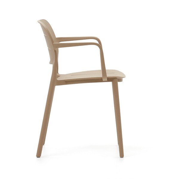 Smėlio spalvos plastikinė sodo kėdė Morella – Kave Home-image-4