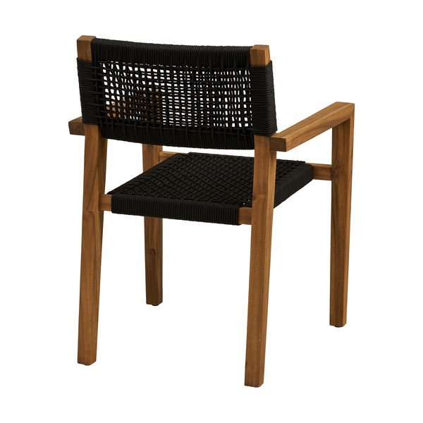 Juodos spalvos medžio masyvo sodo kėdė Anzio – House Nordic-image-4