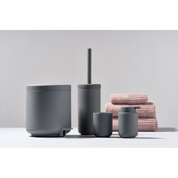 Pilka šiukšliadėžė su pedalu Zone UME, 4 l-image-2