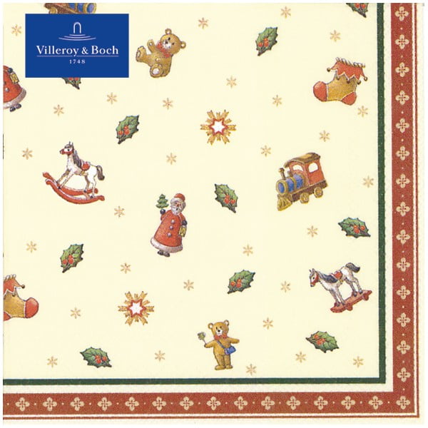 20 popierinių servetėlių rinkinys su kalėdiniu motyvu Villeroy & Boch Toys, 25 x 25 cm