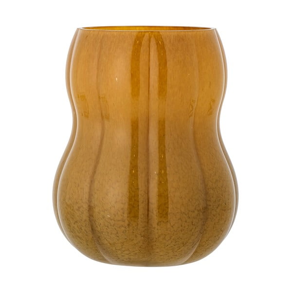 Iš stiklo  rankų darbo vaza rudos spalvos (aukštis 20 cm) Pumpkin – Bloomingville