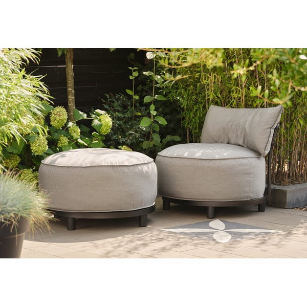 Paminkštinto audinio sodo krėslas šviesiai pilkos spalvos Emma – Hartman-image-1