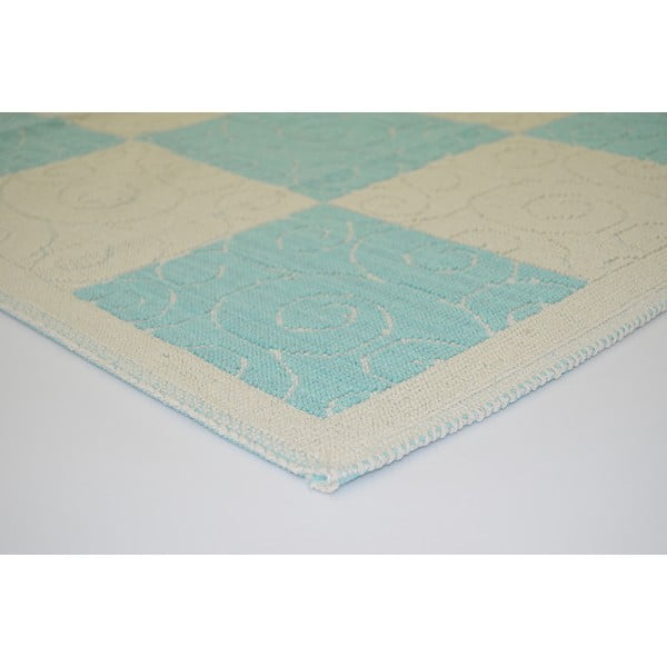 Mėlynas patvarus kilimas Vitaus Patchwork, 80 x 150 cm-image-2
