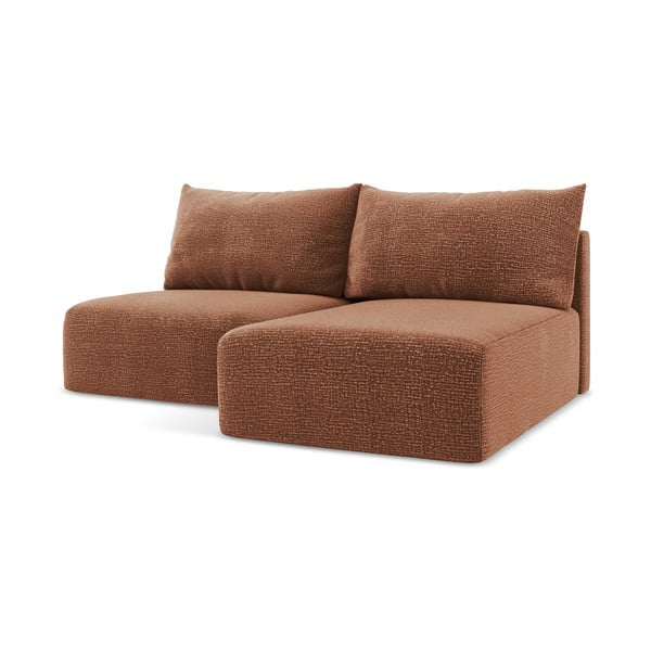 Raudonos plytų spalvos sulankstoma/su sandėliavimo vieta kampinė sofa (su dešiniuoju kampu) Kalena – Makamii-image-2