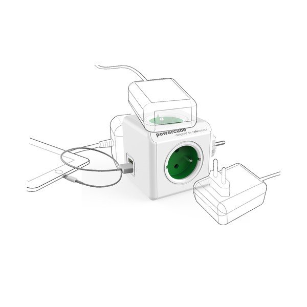Kištukinis lizdas 12 cm PowerCube Original USB – Cubenest-image-2