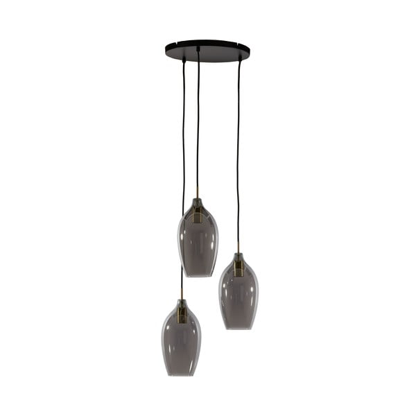 Kabantis šviestuvas tamsiai pilkos spalvos/bronzinės spalvos ø 35 cm su stiklo gaubtu Lukaro – Light & Living
