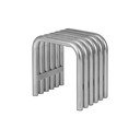 Sidabrinės spalvos metalinė sodo kėdė Nokk – noo.ma