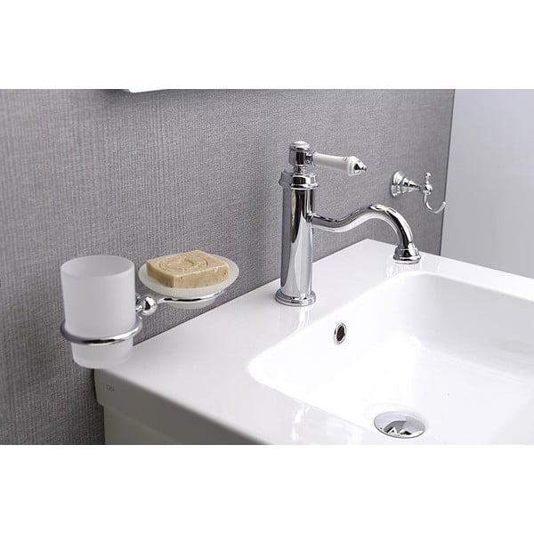 Kriauklei čiaupas blizgios sidabrinės spalvos stovimas Vienna – Sapho-image-3