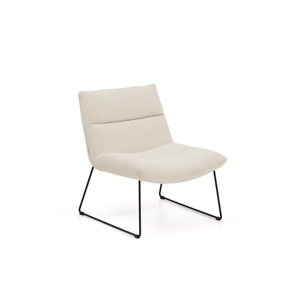 Smėlio spalvos krėslas iš šenilinio audinio Asen – Kave Home