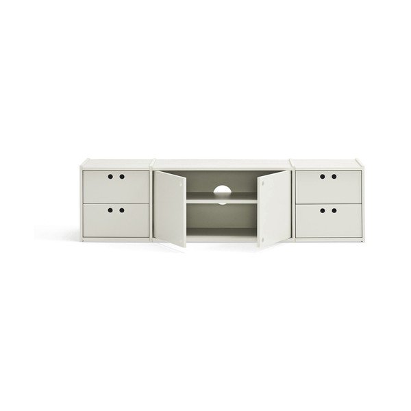 Kreminės spalvos TV spintelė 157x42x40 cm Wally – Teulat-image-2