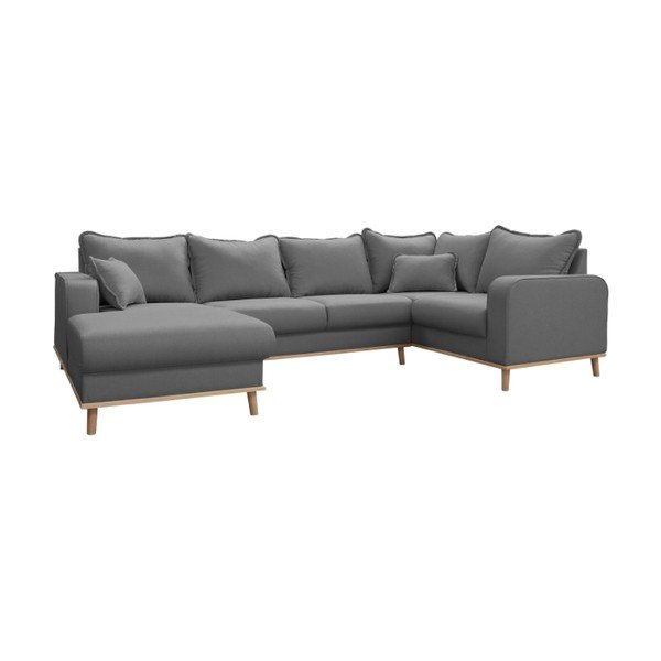 Pilka kampinė sofa (kairysis kampas) Beata - Ropez-image-2