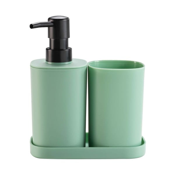 Iš plastiko vonios reikmenų rinkinys šviesiai žalios spalvos Vita – douceur d'intérieur