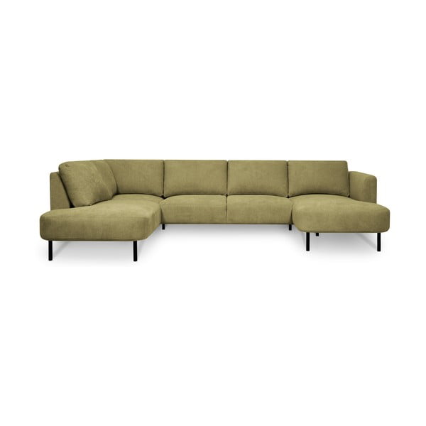 Kampinė sofa garstyčių spalvos (su kairiuoju kampu/„U“ formos) Hero – Scandic