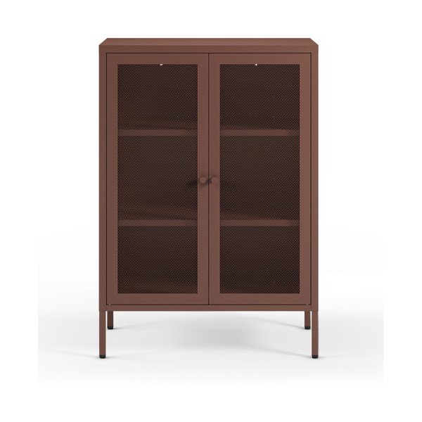 Bordo spalvos iš metalo spintelė 70x100x40 cm Fayna – Marckeric