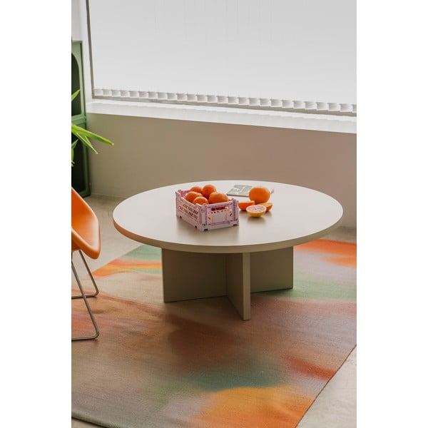 Apvalios formos kavos staliukas baltos spalvos ø 100 cm Pausa – Really Nice Things-image-1