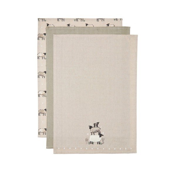 Iš lino mišinio virtuvės rankšluosčiai 3 vnt. 45x65 cm Highland Sheep – Cooksmart ®-image-3