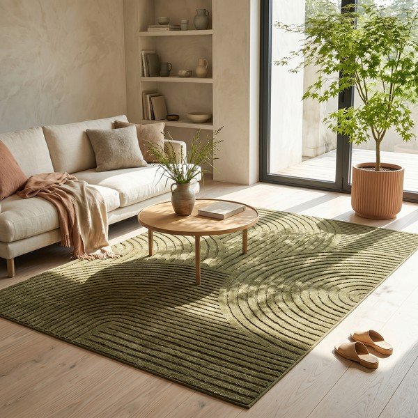 Tamsiai žalios spalvos kilimas 160x230 cm Whirl – ESTE-image-2