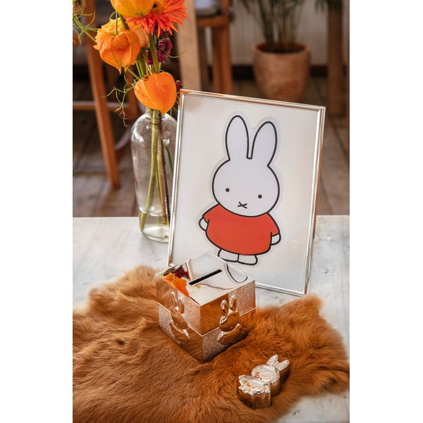 Iš metalo pastatomas/pakabinamas rėmas sidabrinės spalvos 15x20 cm Miffy – Zilverstad-image-1