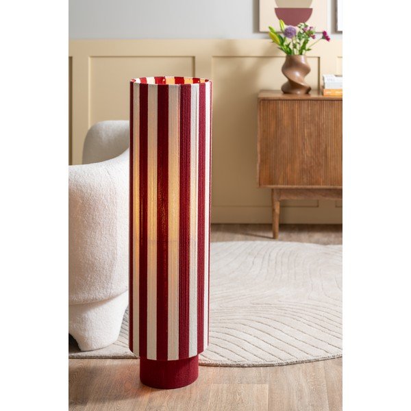 Raudonos spalvos/baltos spalvos iš virvės pastatomas šviestuvas (aukštis 106 cm) Vienna Stripes – Leitmotiv-image-1