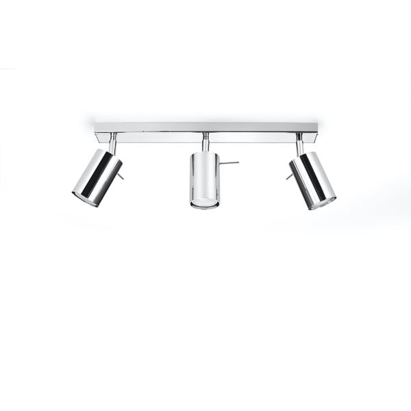 Sidabrinės spalvos lubinis šviestuvas Sollux Etna, ilgis 45 cm-image-2