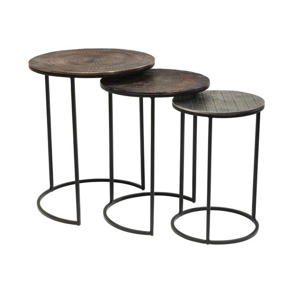 3 šoninių staliukų rinkinys Kare Design Electra-image-4