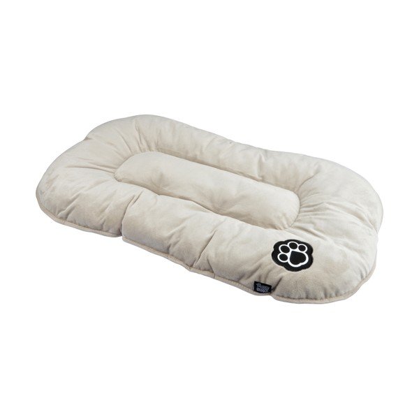 Smėlio spalvos iš zomšo augintinio guolis šuniui 87x55 cm Flakes – Love Story