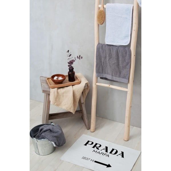 Baltai juodas vonios kambario kilimas 60x40 cm Prada - Really Nice Things-image-1