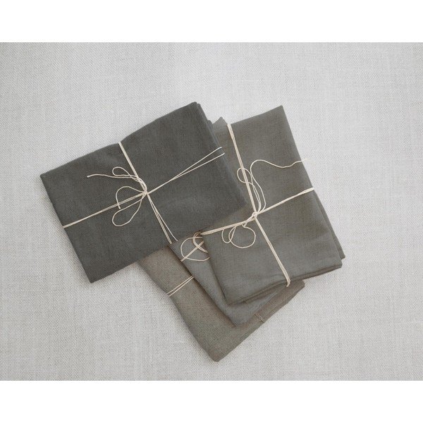4 lininių servetėlių rinkinys Really Nice Things Grey, 43 x 43 cm-image-1