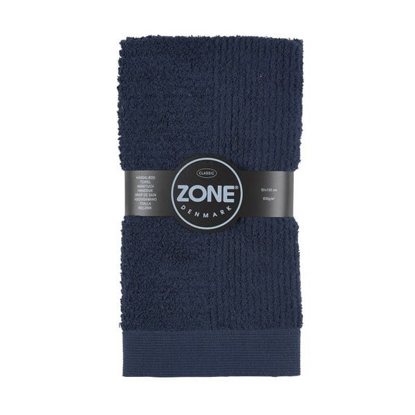 Tamsiai mėlynas rankšluostis Zone Classic, 50 x 100 cm