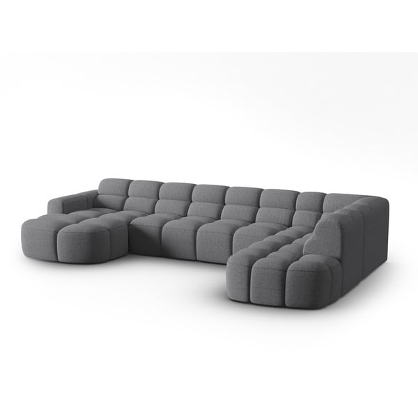 Kampinė sofa pilkos spalvos Lisa – Micadoni Home-image-2