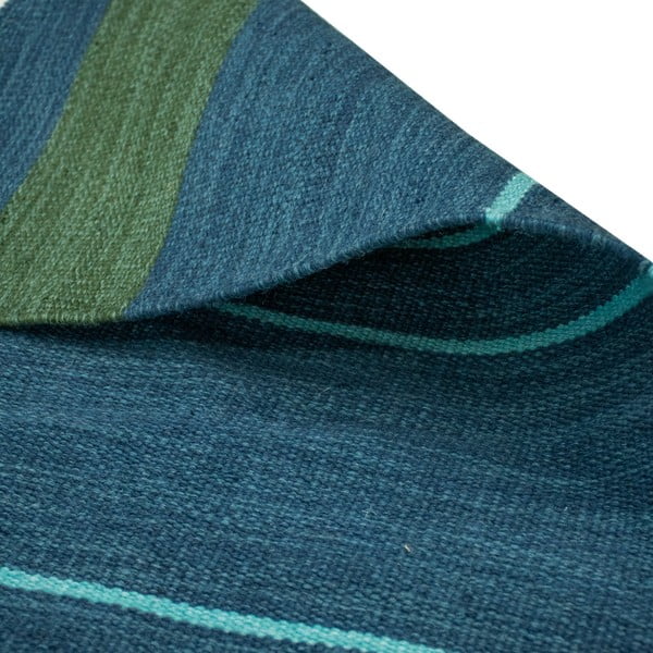 Tamsiai mėlynas dvipusis lauko kilimas iš perdirbto plastiko Green Decore Marlin, 160 x 230 cm-image-4