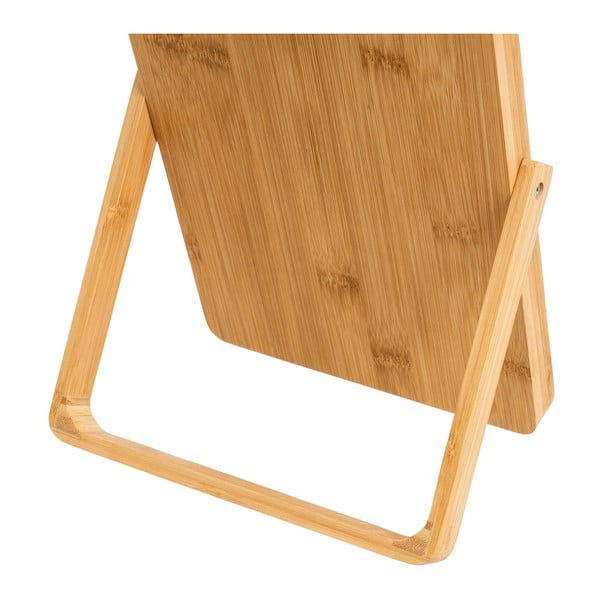 Kosmetinis veidrodis su bambukiniu rėmu 20x27 cm – Casa Selección-image-3