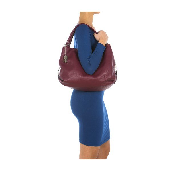 Sirina Bordo spalvos odinė rankinė-image-4