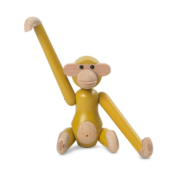 Iš medžio masyvo statulėlė (aukštis 9,5 cm) Monkey Mini – Kay Bojesen Denmark-image-4