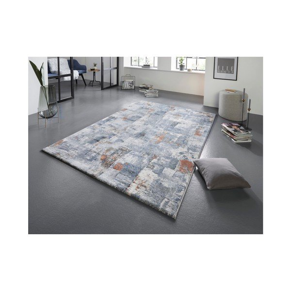 Mėlynos ir kreminės spalvos kilimas Elle Decoration Arty Miramas, 200 x 290 cm-image-1