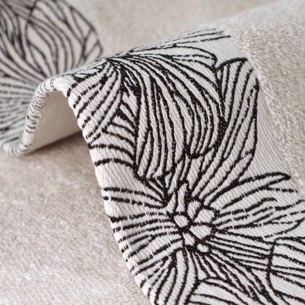 Dramblio kaulo spalvos iš frote audinio iš medvilnės rankšluostis 50x100 cm Valencia – My House-image-3