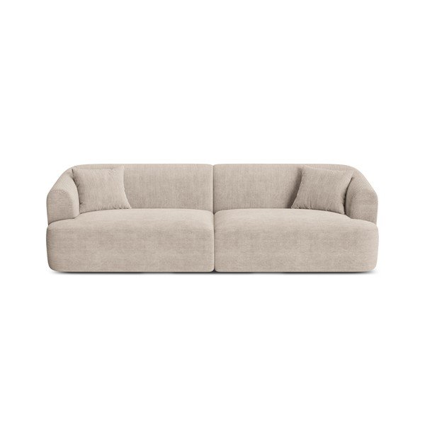 Šviesiai rudos spalvos sofa iš kordinio velveto 255 cm Campi – Cosmopolitan Design